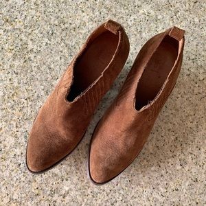 Frye Brown Suede Booties